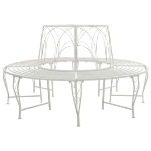 vidaXL Banco de &Aacute;rbol 8-N&uacute;mero de plazas &Oslash; 160 x 89 cm Acero