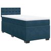 vidaXL Cama box spring con colch&oacute;n terciopelo azul oscuro 90x190 cm