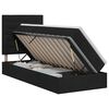 vidaXL Cama con almacenamiento y colch&oacute;n Negro 90 x 190 cm tela