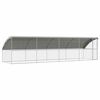 vidaXL Refugio para perros 4 uds. Plateado 8 x 2 x 2 m