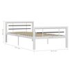 vidaXL Estructura de cama sin colchón metal blanco y negro 100x200 cm