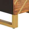 vidaXL Aparador alto madera maciza mango marr&oacute;n y negro 40x33,5x110 cm