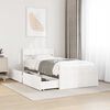 vidaXL Estructura de cama sin colch&oacute;n madera maciza blanca 90x190 cm