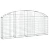 vidaXL Cesta de gaviones forma arco hierro galvanizado 200x30x80/100cm
