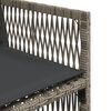vidaXL Set comedor de jard&iacute;n con cojines 15 pzas rat&aacute;n sint&eacute;tico gris
