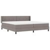 vidaXL Cama tipo Box Spring con colch&oacute;n Taup&eacute; 200 x 200 cm tela