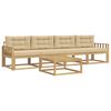 vidaXL Conjunto de sof&aacute;s de exterior 4 uds. y Beige