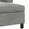 vidaXL Sill&oacute;n reclinable Gris Claro 91 x 157 x 91 cm Terciopelo