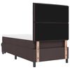 vidaXL Cama tipo Box Spring con colch&oacute;n Marr&oacute;n Oscuro 80 x 200 cm tela