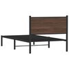 vidaXL Estructura de cama sin colchón metal marrón roble 107x203 cm