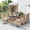 vidaXL Set comedor de jard&iacute;n 9 pzas con cojines rat&aacute;n sint&eacute;tico beige
