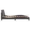 vidaXL Estructura de cama sin colch&oacute;n Zadar cuero sint&eacute;tico gris 140x200 cm