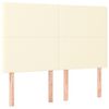 vidaXL Estructura de cama sin colch&oacute;n cuero sint&eacute;tico crema 140x200 cm