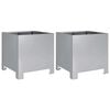 vidaXL Jardineras 2 unidades acero galvanizado 30x30x30 cm