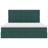 vidaXL Cama con almacenamiento Verde oscuro 200 x 200 cm Terciopelo