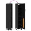 vidaXL Alacena Roble Negro 34,5 x 34 x 180 cm Madera contrachapada