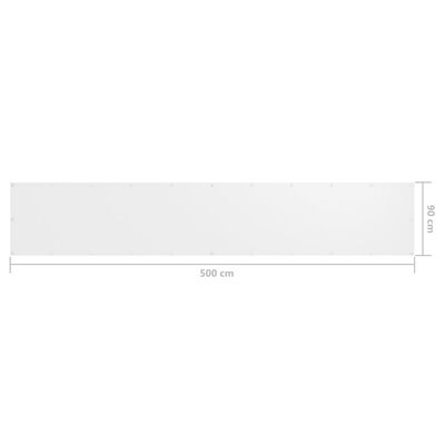 vidaXL Toldo para balcón tela oxford blanco 90x500 cm