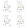 vidaXL Cojines de silla de jard&iacute;n 4 uds tela Oxford crema 50x50x4 cm