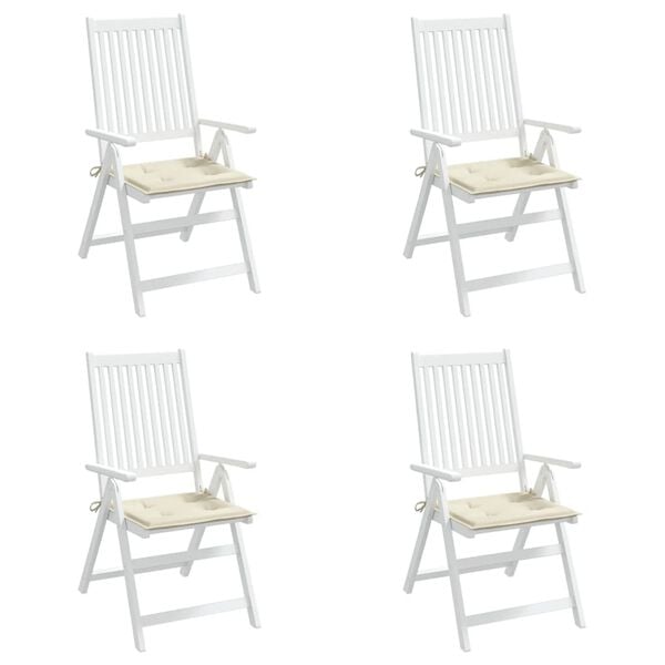 vidaXL Cojines de silla de jard&iacute;n 4 uds tela Oxford crema 50x50x4 cm