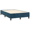 vidaXL Cama box spring colch&oacute;n y LED terciopelo azul oscuro 120x200 cm