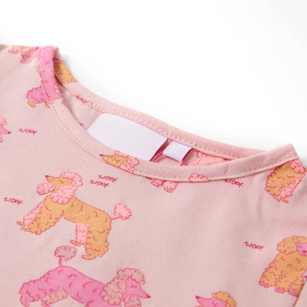 Pijama infantil de manga corta rosa claro 104