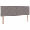 vidaXL Cama tipo Box Spring con colch&oacute;n Taup&eacute; 190 x 140 cm Poli&eacute;ster