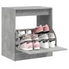 vidaXL Mueble zapatero madera contrachapada gris hormigón 70x36x60 cm
