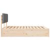 vidaXL Estructura de Cama con Cabecera Tapizada Gris Claro