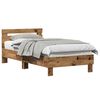 vidaXL Estructura de cama con cabecera Madera vieja 193 x 95 x 88 cm