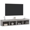 vidaXL Muebles de TV con luces LED 2 uds gris Sonoma 80x30x30 cm