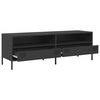 vidaXL Mueble para TV acero laminado en fr&iacute;o negro 135x39x43,5 cm