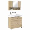 vidaXL Juego de muebles de ba&ntilde;o con caj&oacute;n 2 pcs Roble Sonoma