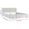 vidaXL Estructura de cama sin colch&oacute;n rat&aacute;n natural gris 140x200 cm