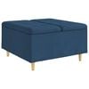 vidaXL Ottoman con Almacenamiento Azul 80 x 80 x 45 cm tela