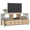vidaXL Mueble TV hierro madera contrachapada roble Sonoma 102x33x45 cm