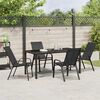 vidaXL Conjunto de Comedor de Jard&iacute;n 5 pcs Negro