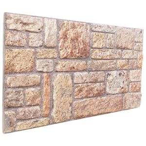 vidaXL Paneles de pared 10 pcs Marr&oacute;n claro y 100 x 50 cm Espuma EPS
