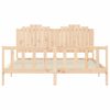 vidaXL Estructura de cama con cabecero madera maciza 180x200 cm