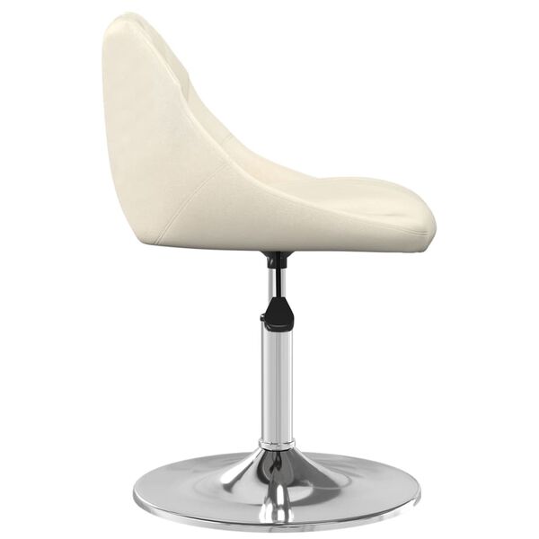 vidaXL Sillas de comedor giratorias 4 unidades terciopelo color crema