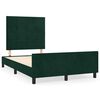vidaXL Estructura cama sin colch&oacute;n terciopelo verde oscuro 120x190cm
