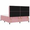 vidaXL Cama tipo Box Spring con colch&oacute;n Rosa 180 x 200 cm Terciopelo