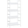 vidaXL Estanter&iacute;a 4 niveles madera ingenier&iacute;a blanco 60x27,6x124,5 cm