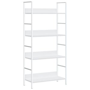 vidaXL Estanter&iacute;a 4 niveles madera ingenier&iacute;a blanco 60x27,6x124,5 cm