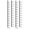 vidaXL Botelleros de pared para 48 botellas 2 unidades hierro negro