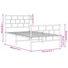 vidaXL Estructura cama sin colchón con estribo metal negro 75x190 cm