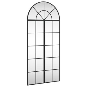 vidaXL Espejo de pared arco de hierro negro 60x130 cm