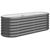 vidaXL Jardinera acero galvanizado antracita 114x40x36 cm