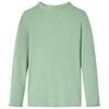 Camiseta infantil manga larga cuello alto color menta oscuro 128