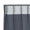 vidaXL Cortinas Opacas con Anillas 2 pcs Antracita 260 x 140 cm