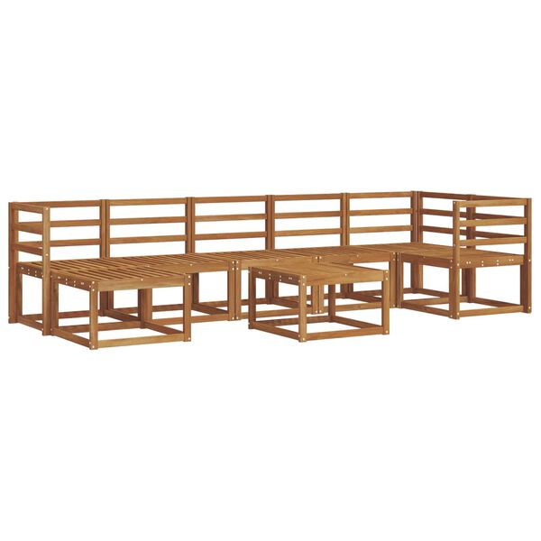 vidaXL Conjunto de sof&aacute;s de exterior 8 pcs Natural